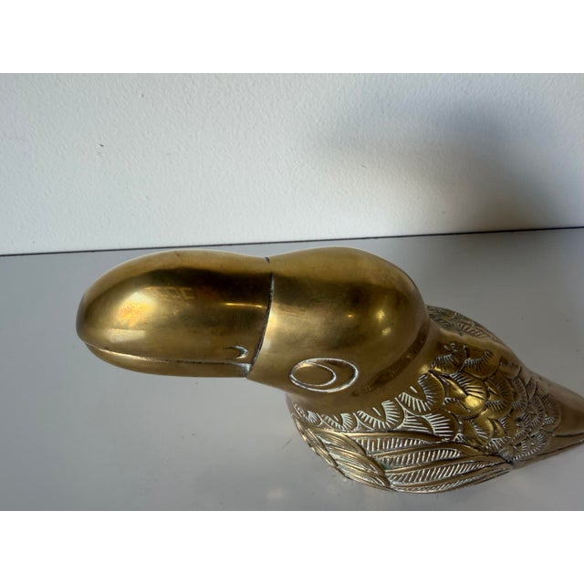 1980s Vintage Dolbi Cashier Solid Brass Toucan Sculpture For Sale - Image 12 of 12