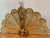 Victorian Oversized Victorian Brass Figural Peacock Folding Fireplace Screen For Sale - Image 3 of 9