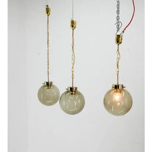 Glass Pendants attributed to Kamenicky Senov, 1970s For Sale - Image 9 of 10