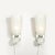 Modern Modernist Hand-Blown Fluted 24k White Gold Fleck Murano Glass & Nickel Sconces For Sale - Image 3 of 13