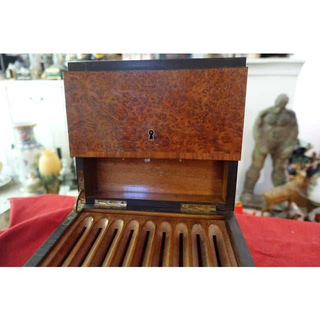 19th Century Boulle Marquetry Cigar Humidor For Sale - Image 5 of 6