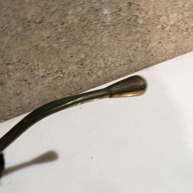 Brown 1950s Petite Stilnovo Attributed Italian Modern Design Tripod Desk Table Lamp For Sale - Image 8 of 12