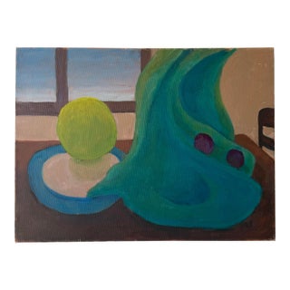 1980s Surreal Still Life Oil Painting For Sale