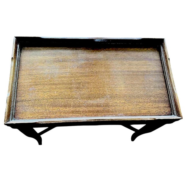 Cinnamon Antique Rectangular Georgian Style Mahogany Occasional Table For Sale - Image 8 of 12