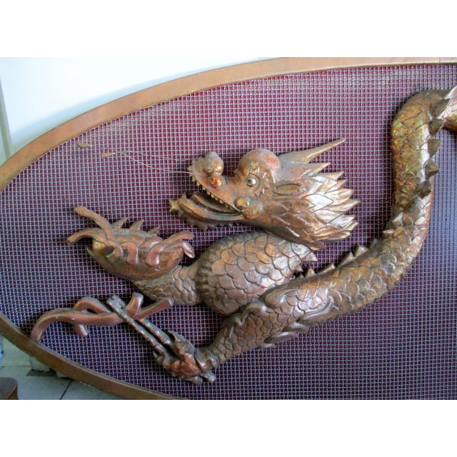Asian 1980s Vintage Large Chinese Cheerful Dragon Relief Sculpture Plaque Movie Prop 10 Feet Long For Sale - Image 3 of 13