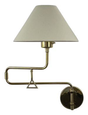 Articulating Brass Wall Light, 1950s