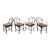 Late 20th Century Mario Papperzini Style Iron Bronze Dining Chairs- Set of 4 For Sale