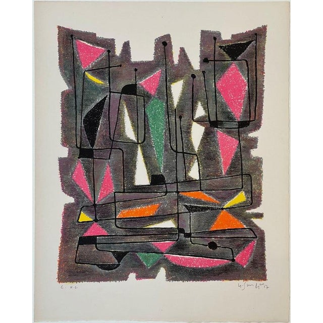 Gustave Singier, The Fury of Nicolas De Bocagne, 1957, Lithograph For Sale - Image 4 of 6