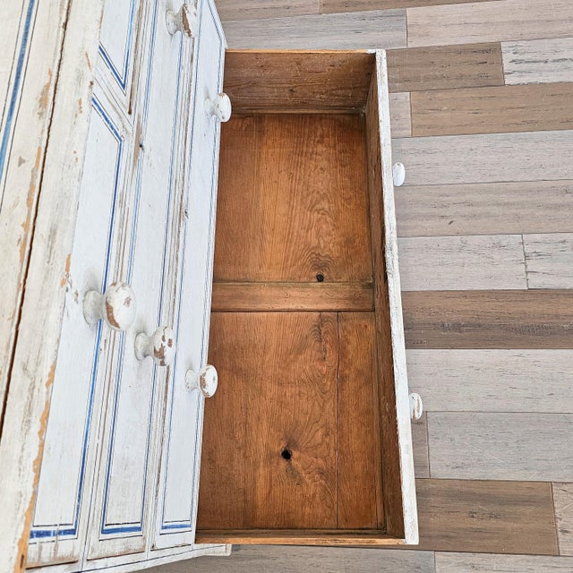 Antique English Pine Painted Dresser - Circa 1880 For Sale - Image 10 of 14