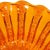 Barovier & Toso Vintage Barovier Toso Murano Bright Orange Bubbles Gold Flecks Italian Art Glass Scalloped Bowl For Sale - Image 4 of 8