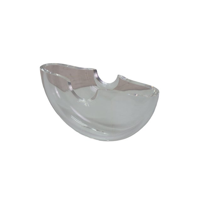 Art Deco Steuben Equinox Neil Cohen Half Moon Notched Art Glass Bowl 10" For Sale - Image 3 of 16