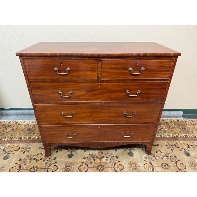 English Regency Mahogany Five-Drawer Chest, Early 19th Century For Sale - Image 4 of 14