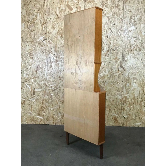 Brown Danish Teak Vitrine Corner Cabinet, 1960s For Sale - Image 8 of 11