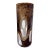 Vintage Encased Sommerso Murano Art Glass Windows Vase in Amber & Brown For Sale