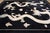 Chinese Art Deco Style Carpet with Dragons ( 9'x 12' - 275 x 365 ) Vintage Allover Wool Hand Knotted Pile Black 1980s Rug,...