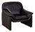 Black Leather Atlanta Armchair from Lauuser For Sale