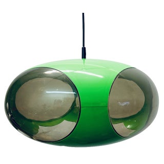 Vintage UFO Ceilings Lamp in Green from Massive Belgium, 1970s For Sale