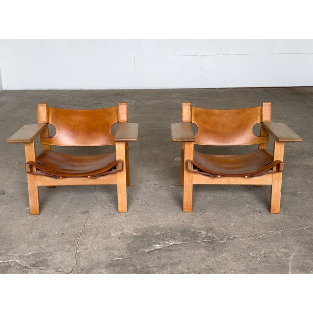 Spanish Chairs by Børge Mogensen for Fredericia Stolefabrik, 1960s, Set of 2 For Sale - Image 12 of 12