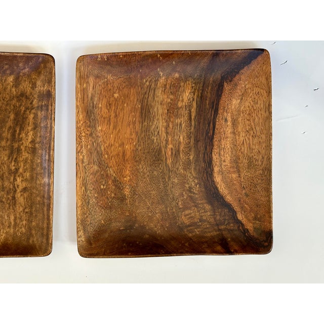 Contemporary Mango Wood Trays Set of 2 For Sale - Image 3 of 12