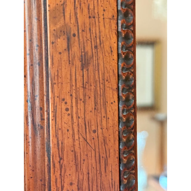 American Early 20th Century American Federal Revival Oak Framed Wall Mirror For Sale - Image 3 of 9