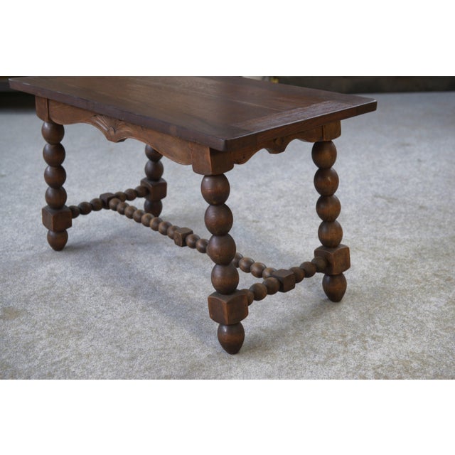 Wood Coffee Table in the style of Charles Dudouyt, 1950s For Sale - Image 7 of 12