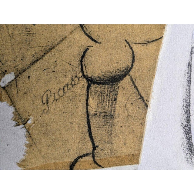 Pablo Picasso Pablo Picasso, Botlle and Glass with Playing Card, 1962, Lithograph For Sale - Image 4 of 5