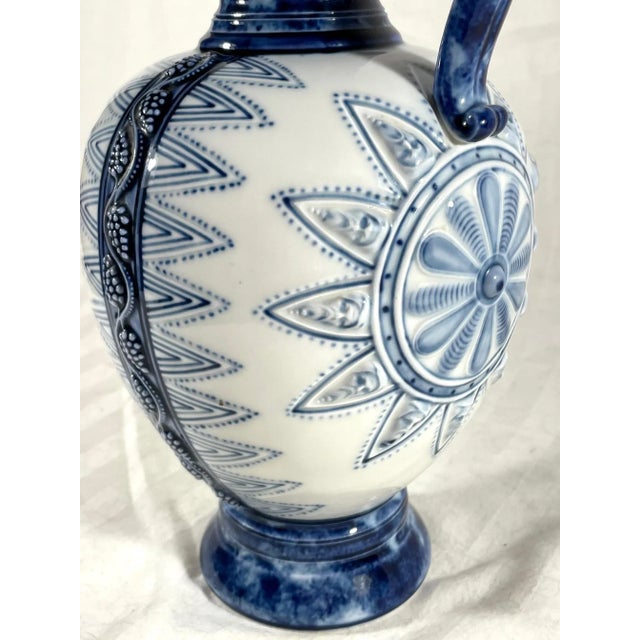 Antique German Kpm Porcelain Lidded Bartmann Jug Tankard. For Sale - Image 12 of 13