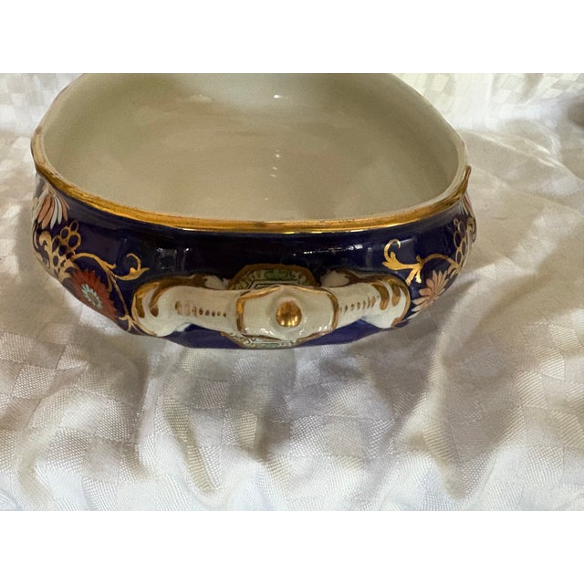 Ink Blue Early 19th C Imari Pattern Mason's Ironstone Covered Tureen For Sale - Image 8 of 14