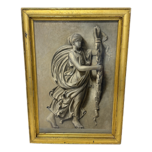19th Century, Grand Tour Grisaille Allegory of Victory With Roman Standard