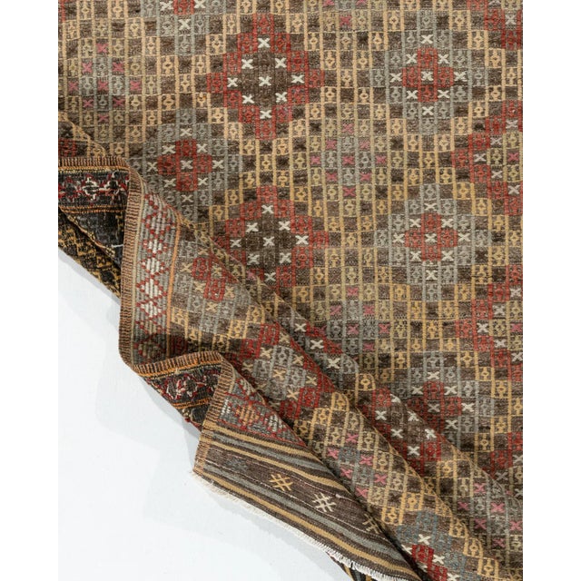 Vintage Turkish Jajim Flatweave Area Rug 5ft 2in X 9ft 7in For Sale - Image 10 of 10