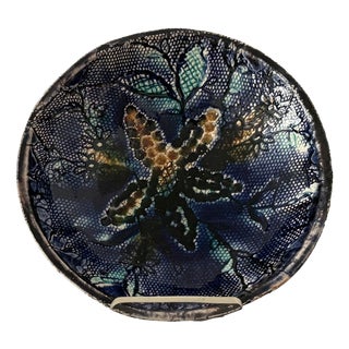Maritime Wall Plate with Starfish from Rügenkeramik Wilhelm Löber, GDR, 1969 For Sale