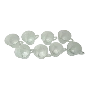 1960s Indonesian Frosted Punch Cups- Set of 8