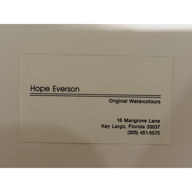 Late 20th Century Hope Everson - Tree and Bird, Watercolor on Paper For Sale - Image 9 of 10