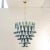 Mid-Century Modern White and Octanium Murano Glass Petal Chandelier, Italy, 1990s For Sale - Image 3 of 11
