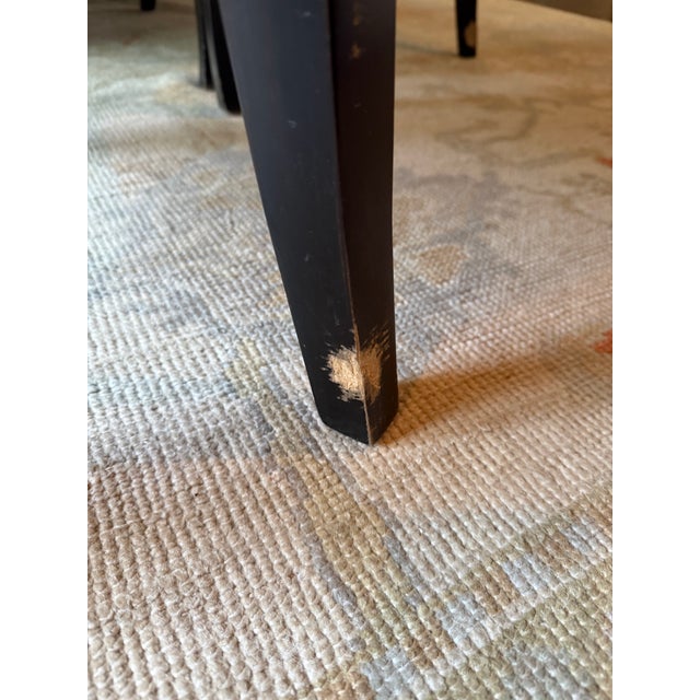 Set of 8 Custom Dining Chairs in Lavender Wool For Sale - Image 11 of 12