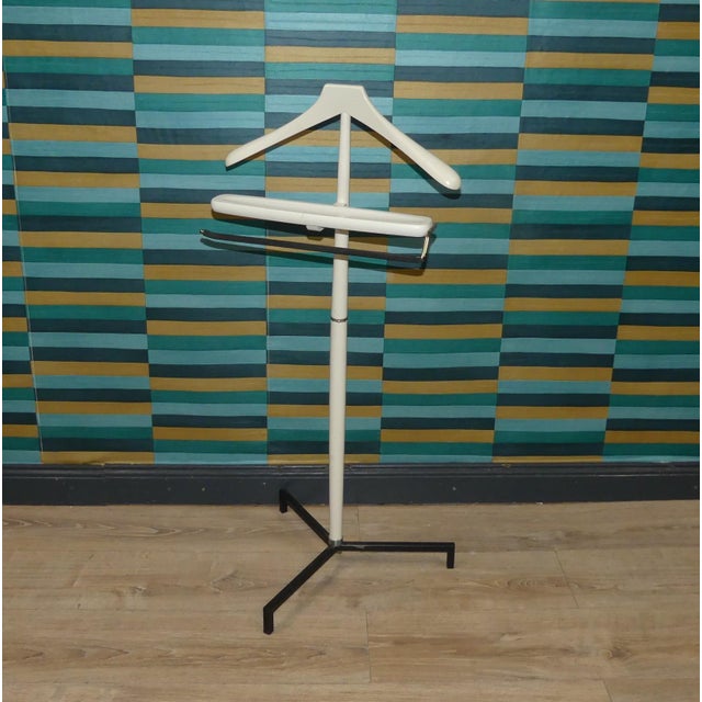 Black White Wooden Tripod Valet Stand For Sale - Image 8 of 8