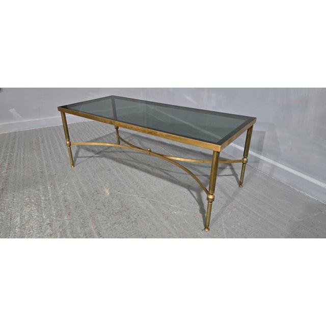 1930s French Brass Coffee Table from Jansen Maison, 1930 For Sale - Image 5 of 8
