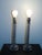 Vintage Pair Art Deco Twisted Glass Column Candlestick Table Lamps For Sale - Image 10 of 11