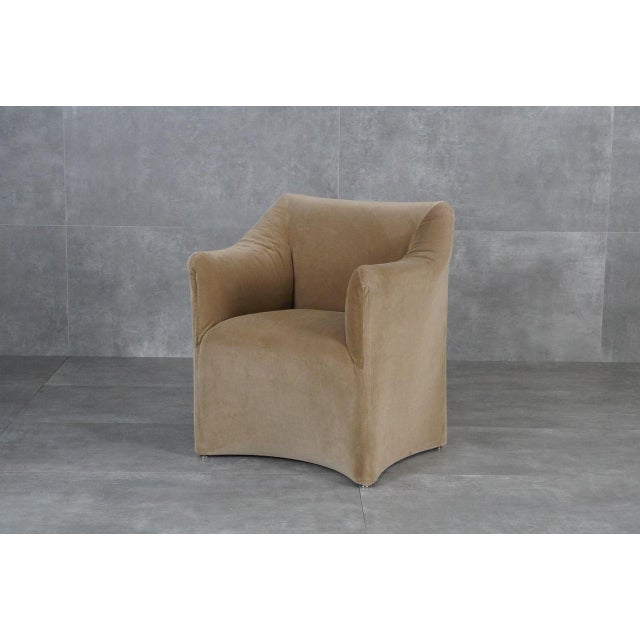 Le Tentazioni Armchairs in Beige Velvet by Mario Bellini for Cassina, 1970s, Set of 6 For Sale - Image 11 of 18
