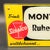 Vintage Advertising Glass Sign, 1950 For Sale - Image 3 of 4