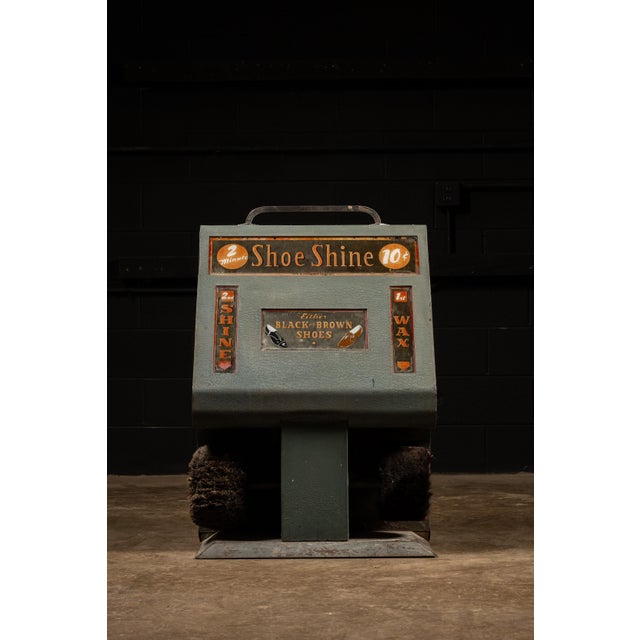 Industrial Vintage Coin-Op Shoe Shine Machine For Sale - Image 3 of 8