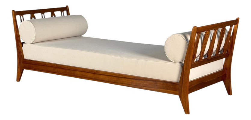 Cherrywood Daybed with Bolsters by Gio Ponti for Italbed, 1950s