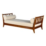 Cherrywood Daybed with Bolsters by Gio Ponti for Italbed, 1950s For Sale
