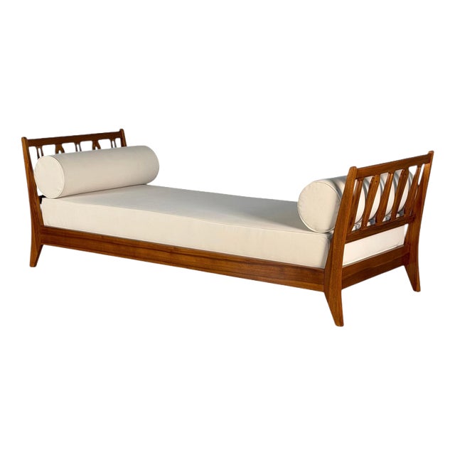 Cherrywood Daybed with Bolsters by Gio Ponti for Italbed, 1950s For Sale
