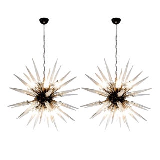 Murano Glass Sputnik Pendants, 1990, Set of 2 For Sale