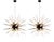Murano Glass Sputnik Pendants, 1990, Set of 2 For Sale