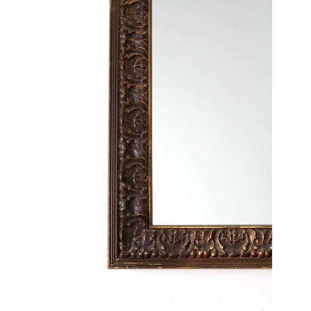 Wood Vintage Hollywood Regency Mediterranean Revival Wall Mirror For Sale - Image 7 of 16