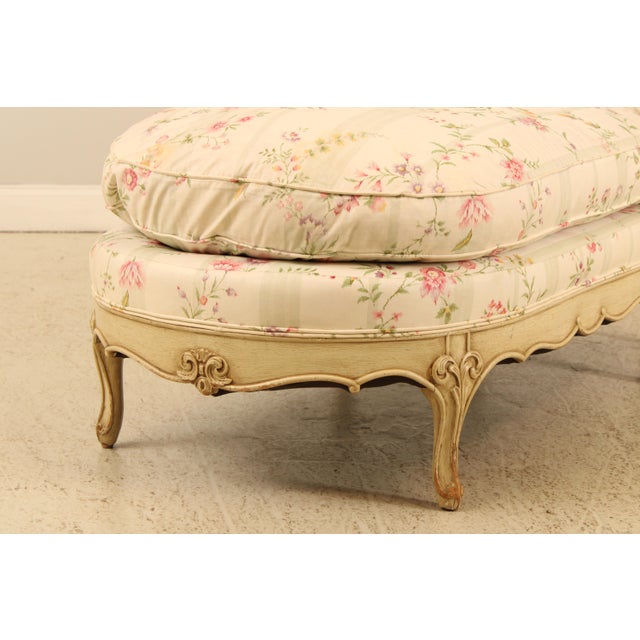 Textile Vintage French Louis XV Style Down Seat Chaise Lounge For Sale - Image 7 of 16