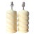 1970s Twist Ceramic Lamps - A Pair For Sale