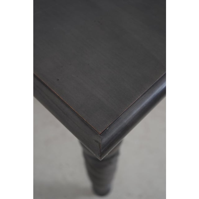 1990s Ethan Allen British Classics Gray Finish Dining Table For Sale - Image 5 of 18